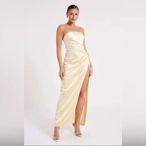 Meshki Butter Strapless Gown